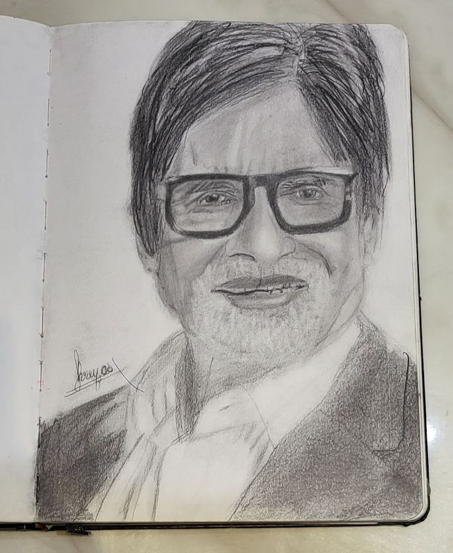 Amitabh Bachchan Handmade Sketch