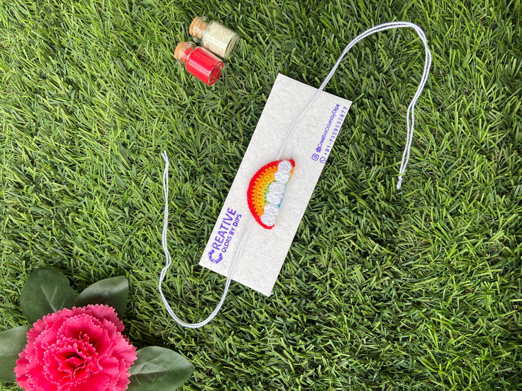 Rainbow Crochet Rakhi